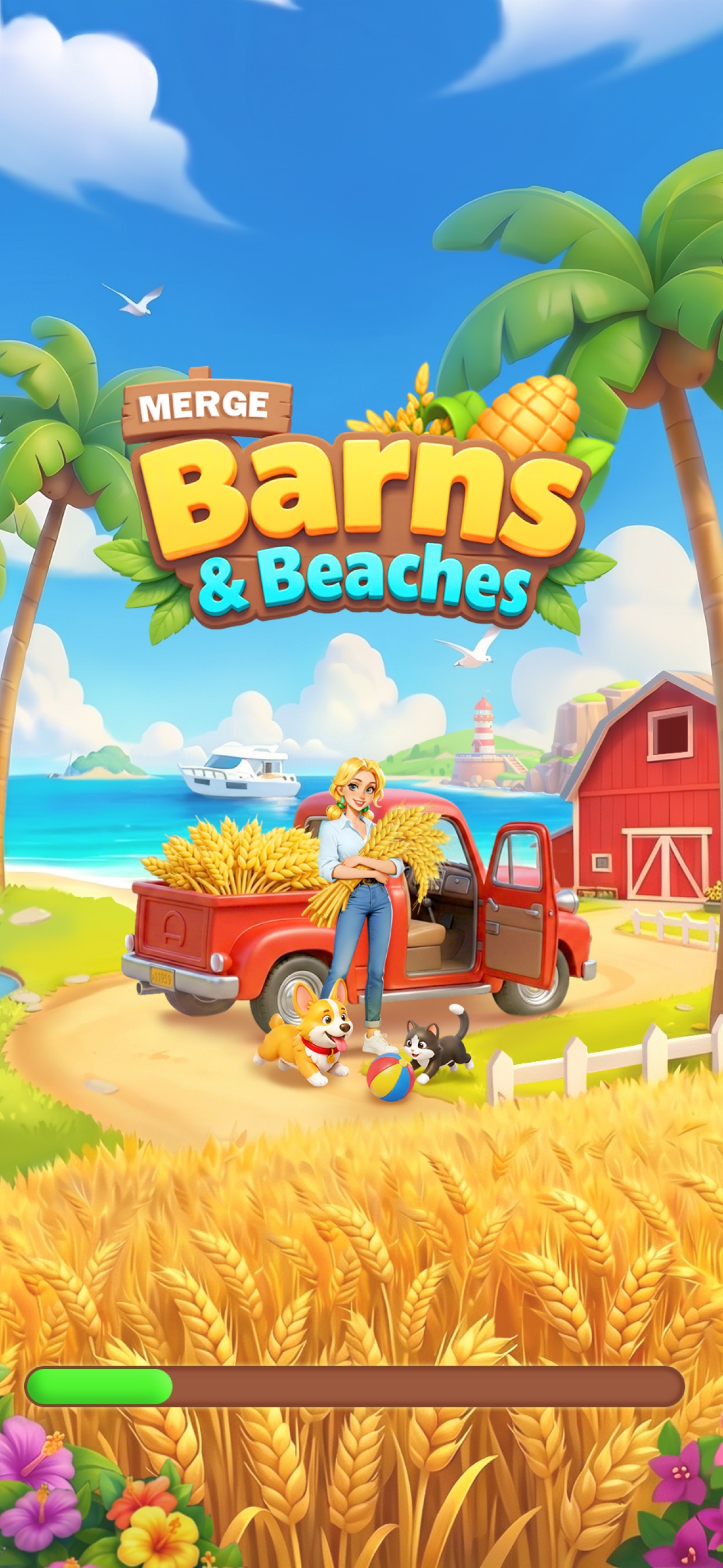 Barns & Beaches: Merge Island · 图06 · 官方商店宣传图 · 1290×2796