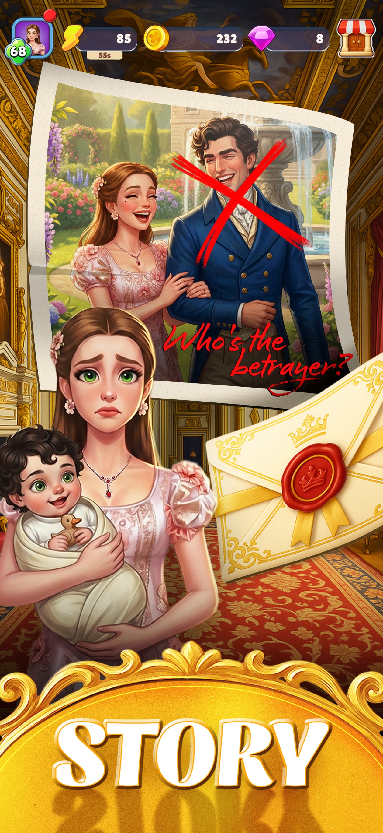 Queen’s Letter: Merge & Story · 图03 · 官方商店宣传图 · 1260×2736