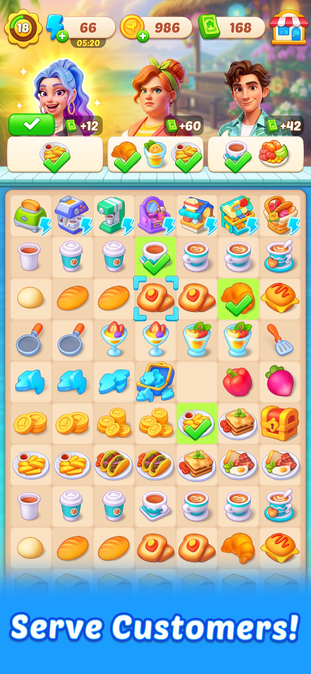 Merge Valley: Merge Game · 图07 · 棋盘要素（含宣传包装） · 1242×2688