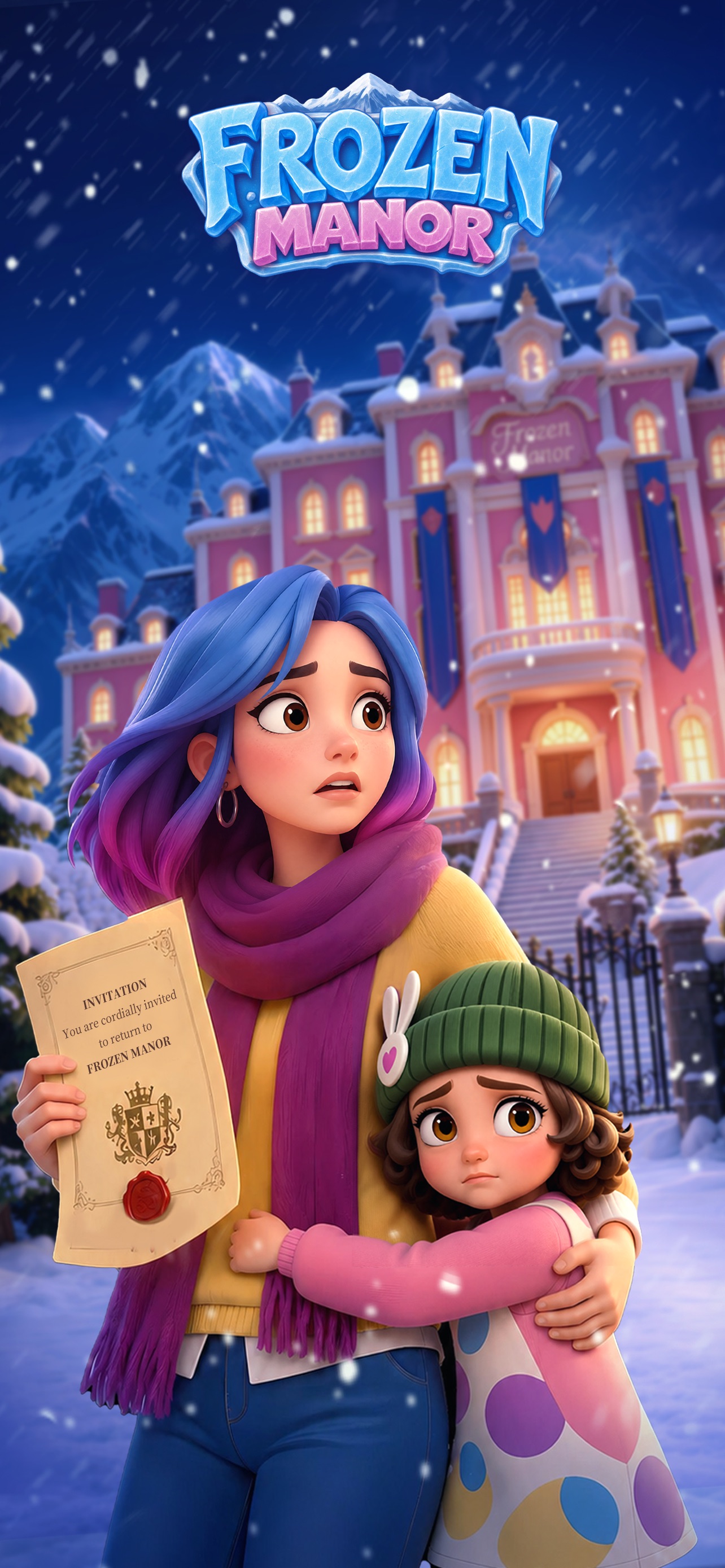 Frozen Manor: Merge Mystery · 图01 · 官方商店宣传图 · 1284×2778