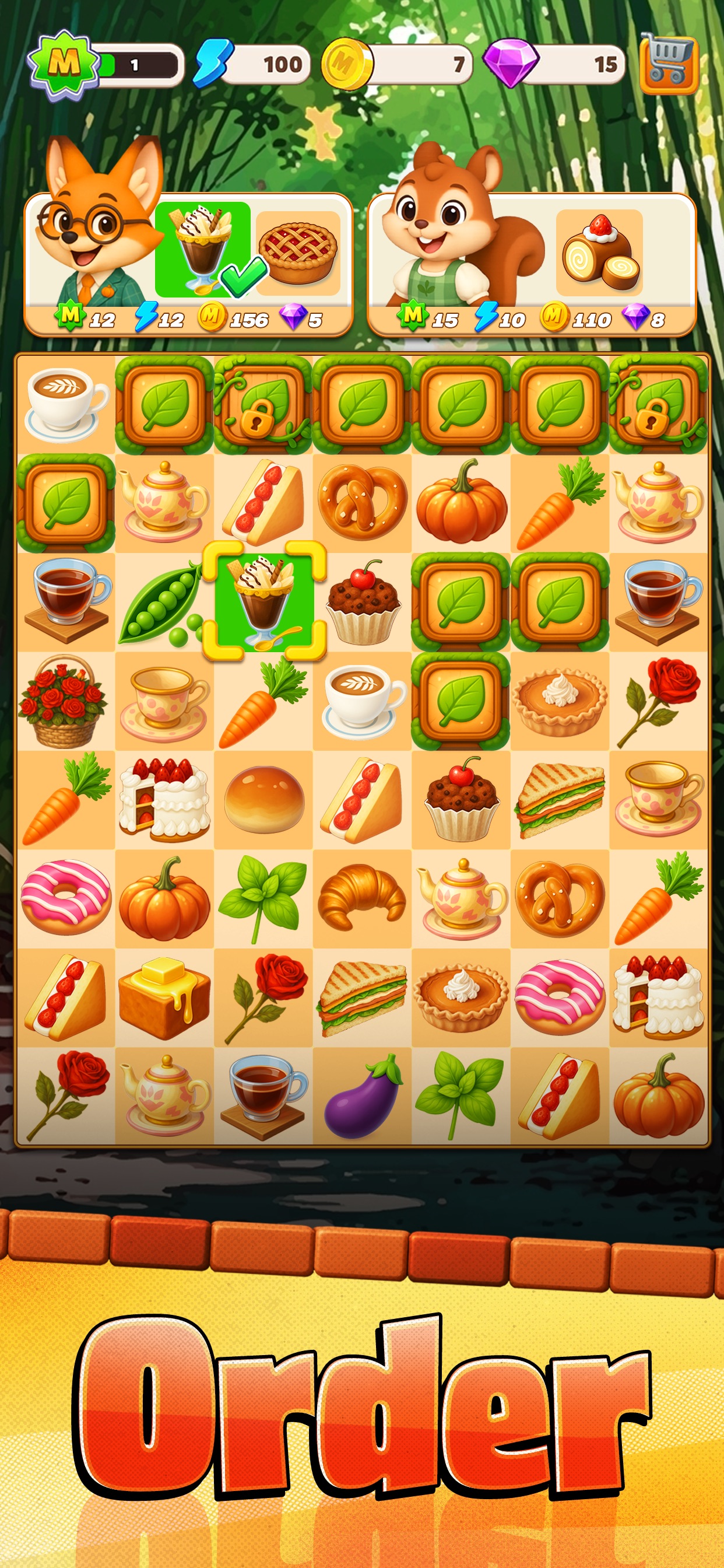 Fluffy Town : Merge & Cook · 图05 · 棋盘要素（含宣传包装） · 1242×2688