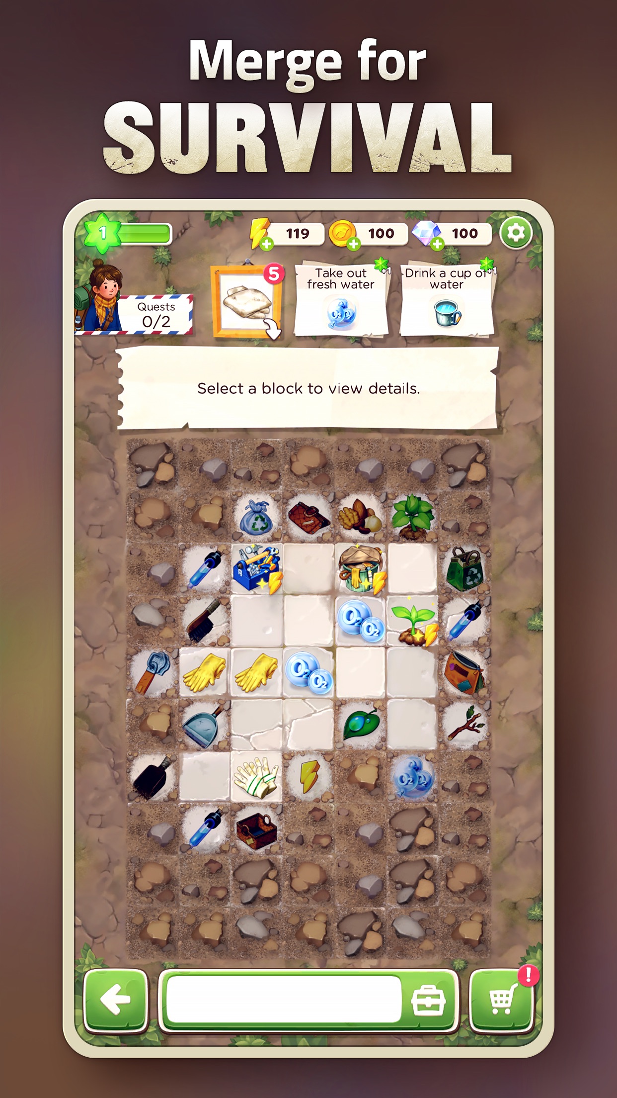 Merge Survival : Wasteland · 图02 · 官方商店宣传图 · 1242×2208