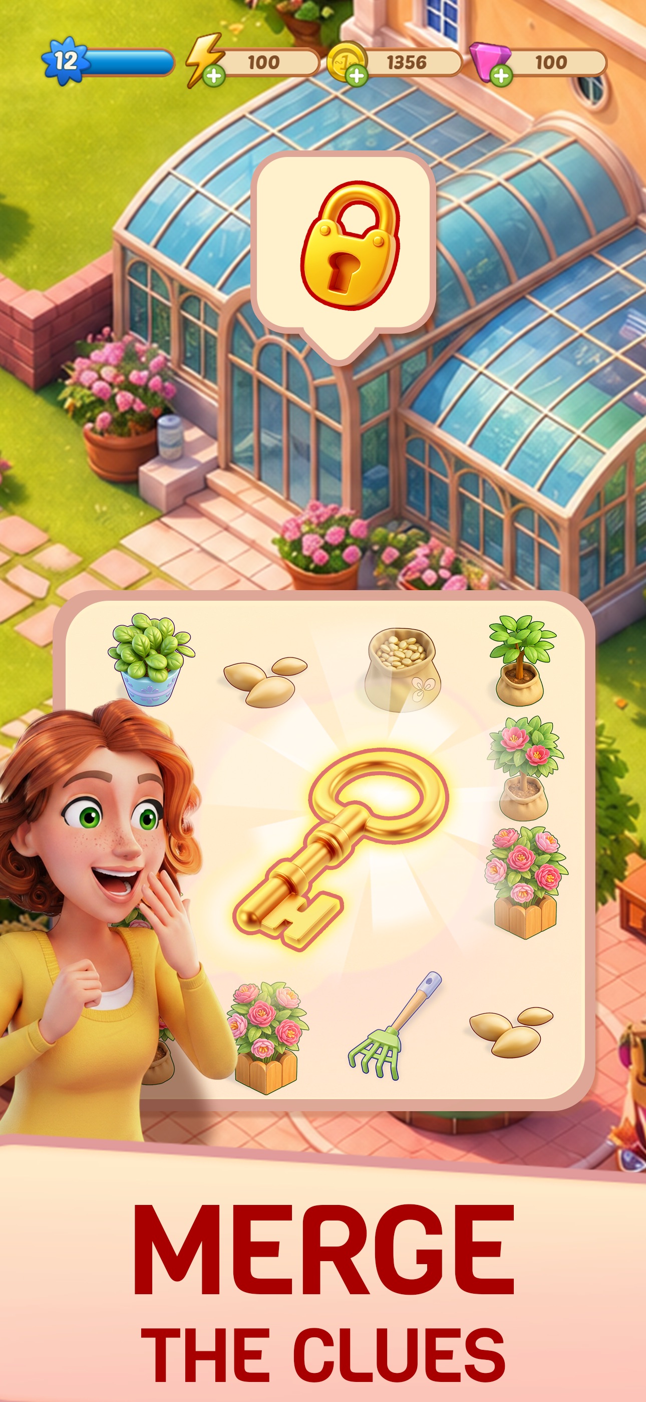 Merge Mansion: Puzzles & Story · 图02 · 官方商店宣传图 · 1290×2796