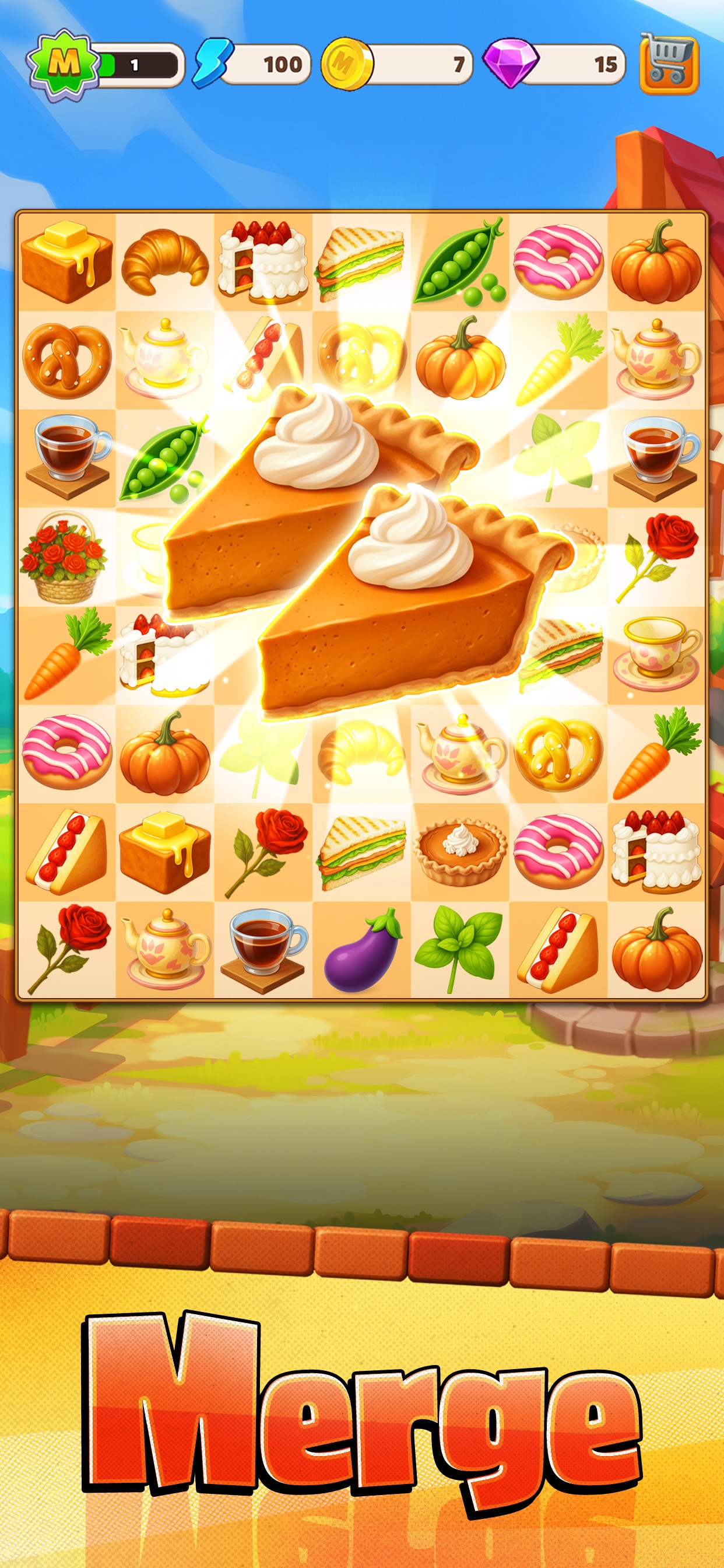 Fluffy Town : Merge & Cook · 图02 · 官方商店宣传图 · 1242×2688