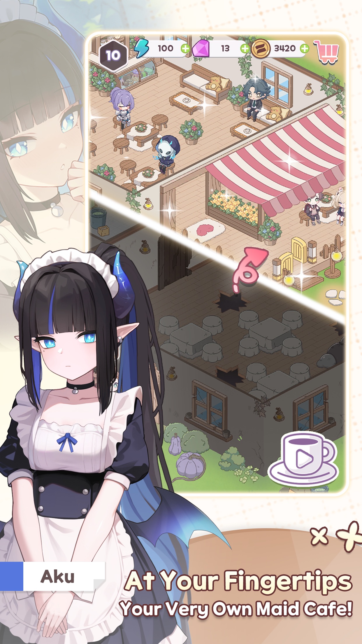 Merge Maid Cafe · 图03 · 官方商店宣传图 · 1242×2208