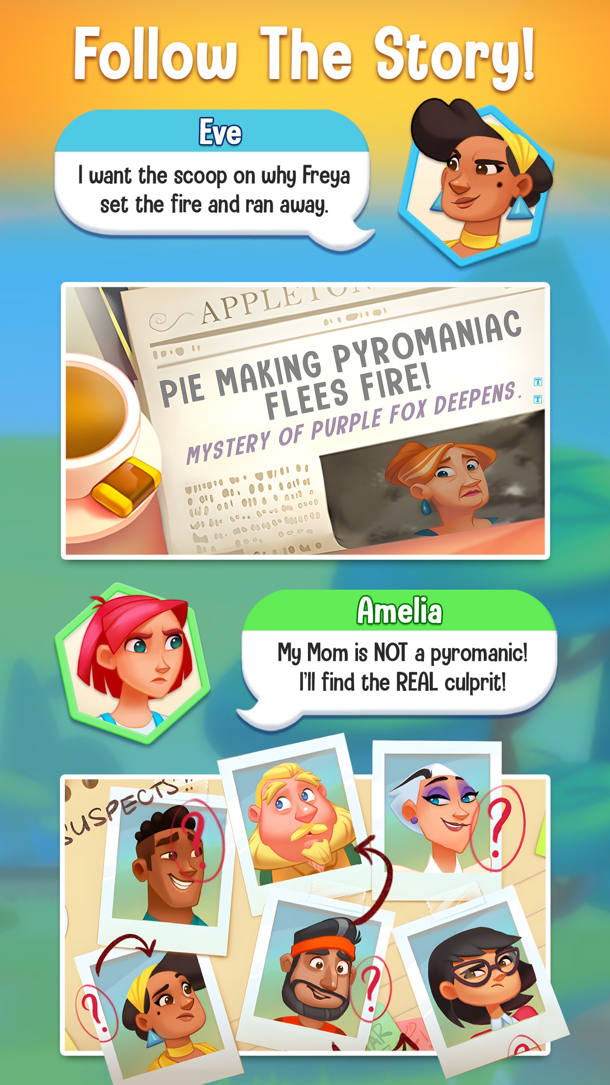 Love & Pies - Merge Mystery · 图04 · 官方商店宣传图 · 1242×2208