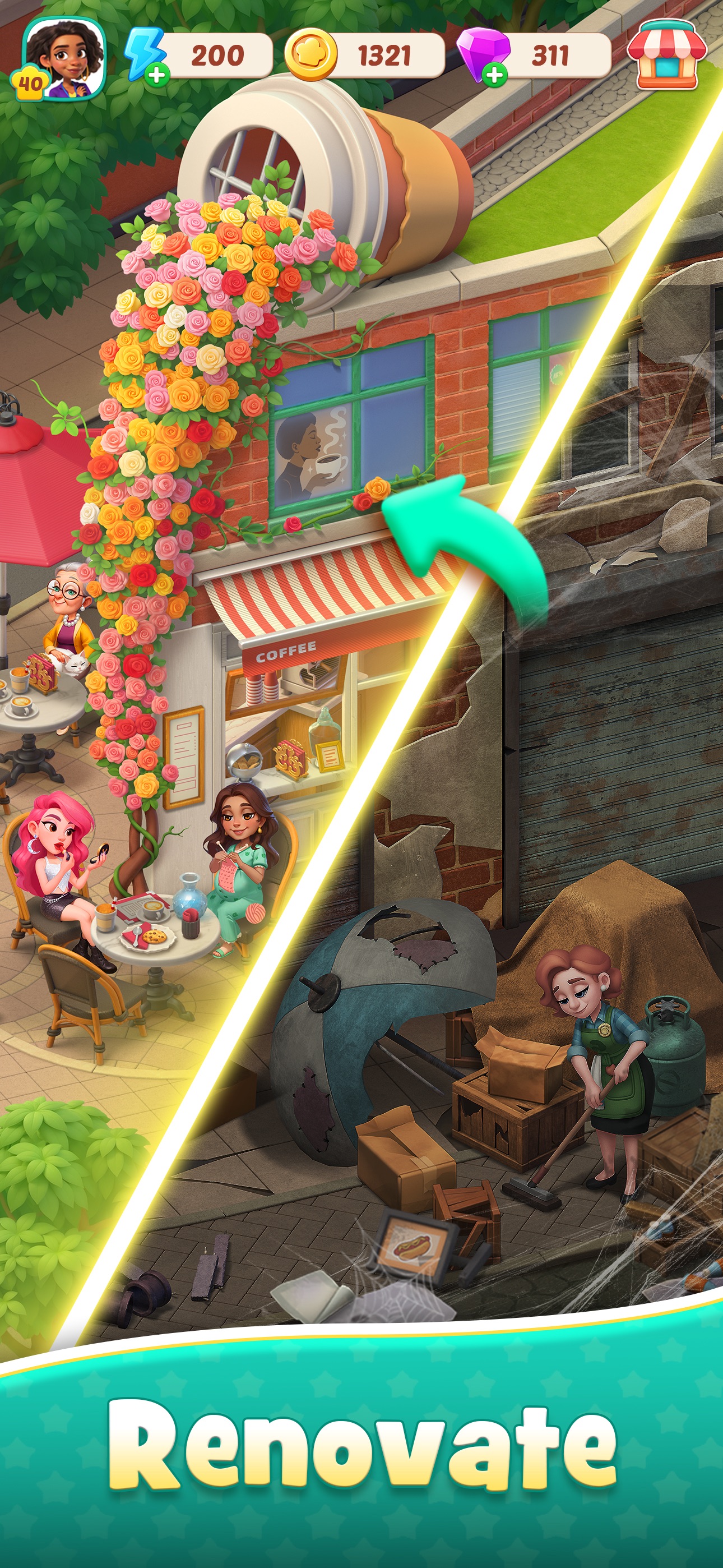 Foodstars: Merge & Cook · 图04 · 成长/场景要素（含宣传包装） · 1290×2796