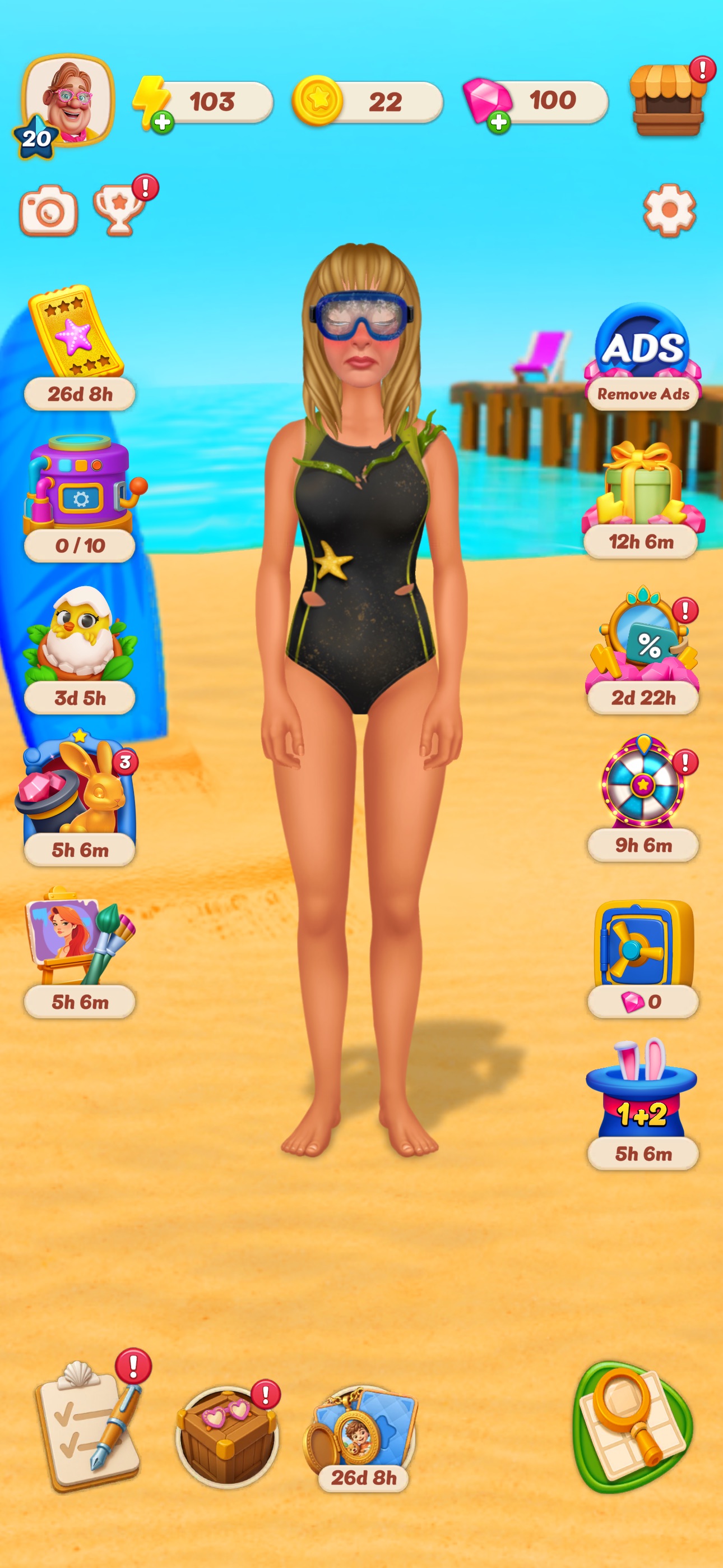 Beach Bliss: Merge Puzzle · 图04 · 成长/场景要素（含宣传包装） · 1290×2796