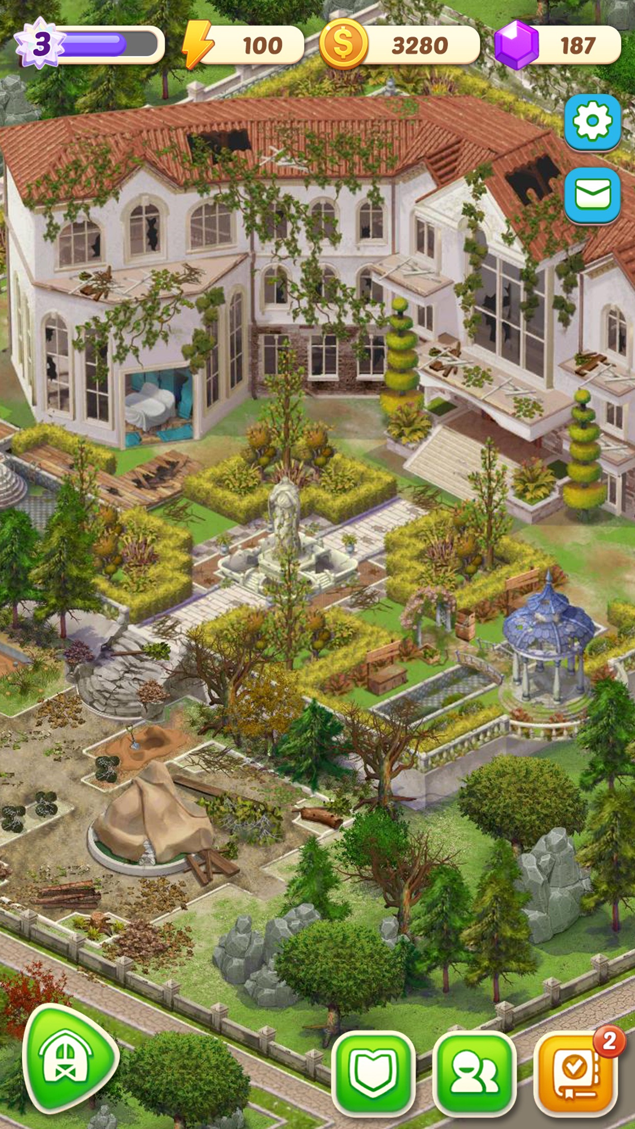 Merge Manor : Sunny House · 图07 · 成长/场景要素（含宣传包装） · 1242×2208