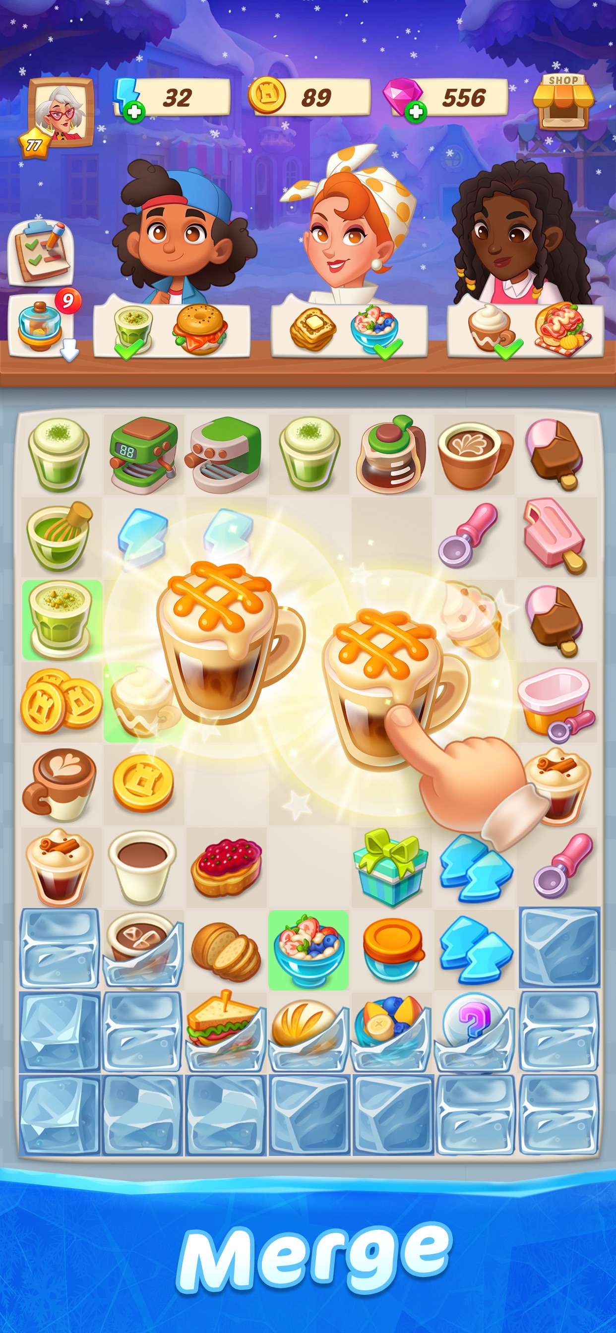 Whisper Castle: Merge & Story · 图05 · 棋盘要素（含宣传包装） · 1242×2688
