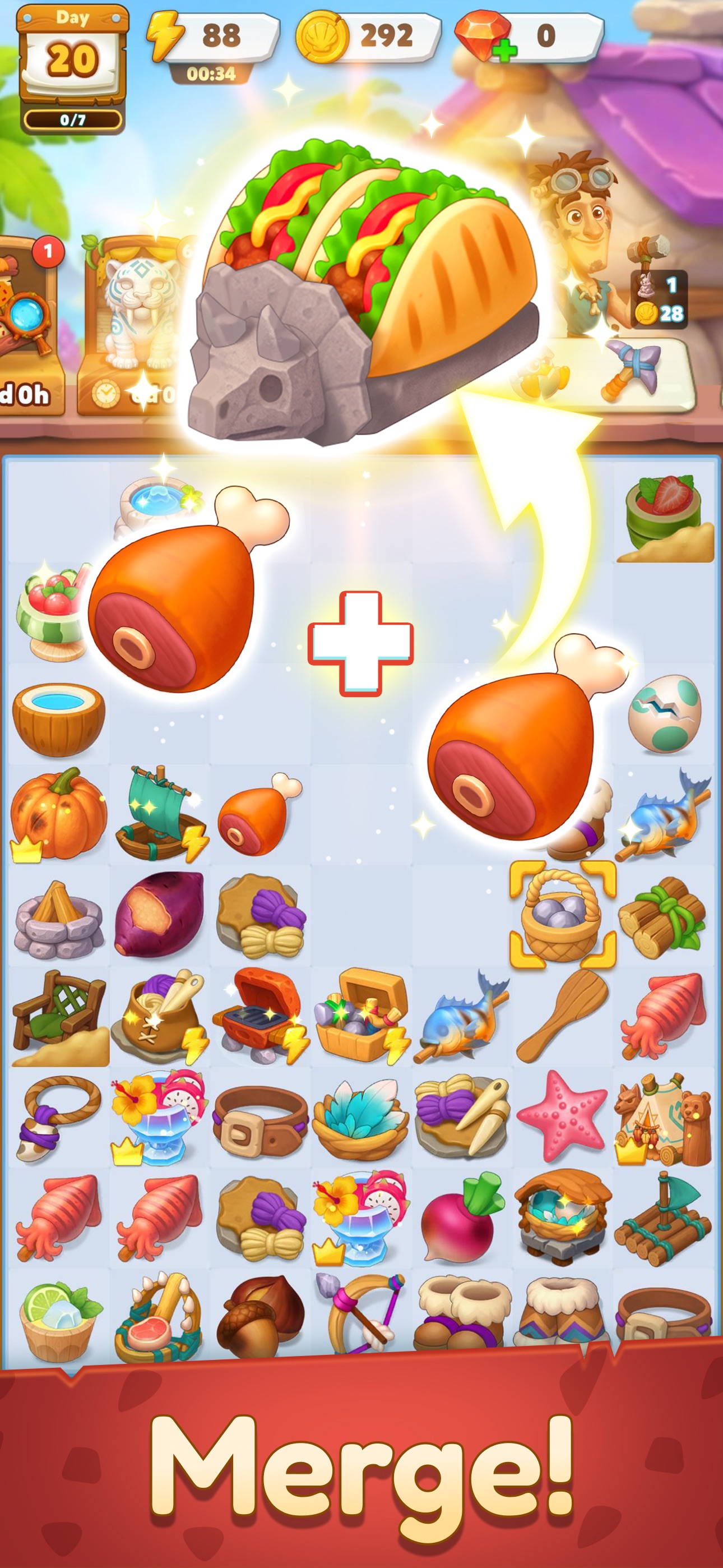 Merge Age: Stone Haven · 图01 · 官方商店宣传图 · 1290×2796